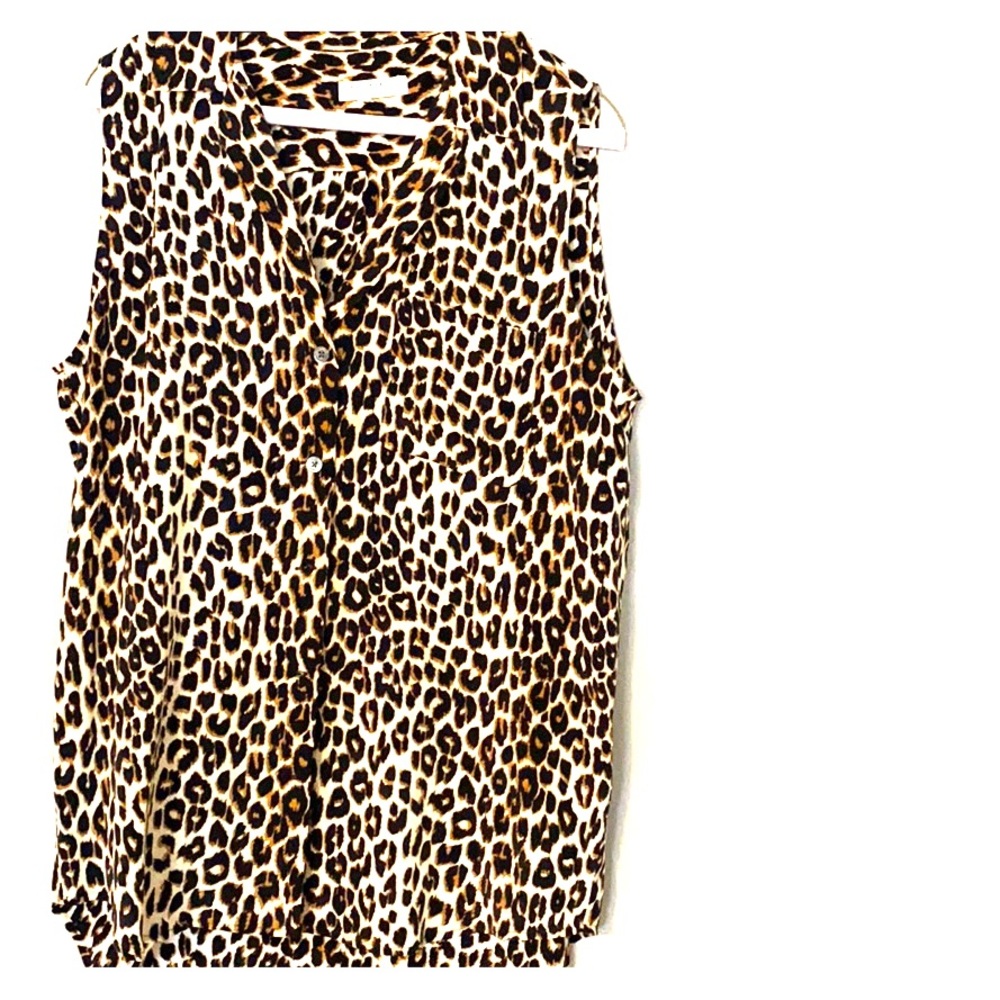 EQUIPMENT Blouse- Leopard print, size Medium